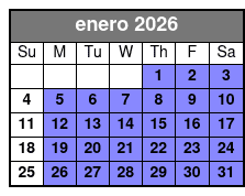 30 Minute Everglade Airboat Tour enero Schedule