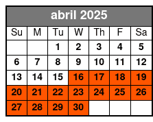 60 Minute Everglade Airboat Tour abril Schedule