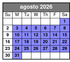 60 Minute Everglade Airboat Tour agosto Schedule