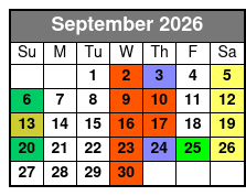 St. Johns Rivership Orlando Lunch and Dinner Cruises septiembre Schedule