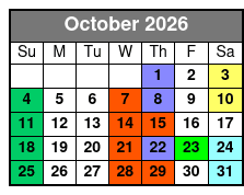 St. Johns Rivership Orlando Lunch and Dinner Cruises octubre Schedule