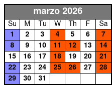 St. Johns Rivership Orlando 3 Hour Lunch Cruise (Lunch Included) marzo Schedule