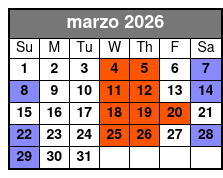 St. Johns Rivership Orlando 2 1/2 - 3 Hour Dinner Cruise (Dinner Included) marzo Schedule