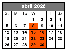 St. Johns Rivership Orlando 1 1/2 Hour Dinner Cruise (Dinner Included) abril Schedule