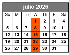 St. Johns Rivership Orlando 1 1/2 Hour Dinner Cruise (Dinner Included) julio Schedule