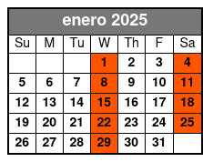 Beach Day with Lunch enero Schedule