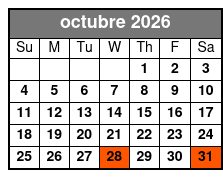 With Speedway Tour Option octubre Schedule