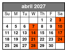 With Speedway Tour Option abril Schedule