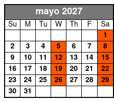 With Speedway Tour Option mayo Schedule