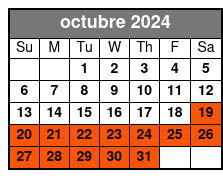 Train and Boat octubre Schedule