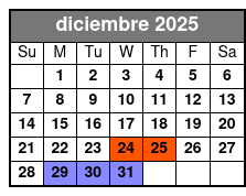 Winter Park Paddle Board Adventure diciembre Schedule