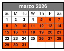 Winter Park Paddle Board Adventure marzo Schedule