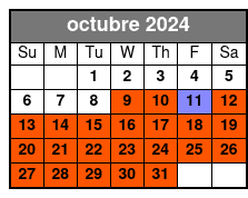 Silver Springs Paddle Board Adventure octubre Schedule