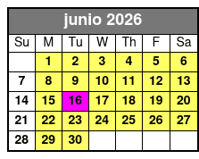 2hr Historical Wildlife Tour June Schedule