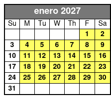 2hr Historical Wildlife Tour enero Schedule