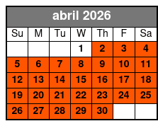 Rainbow Springs Paddle Board Adventure April Schedule