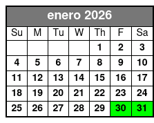 Horseback Ride on Scenic Lake Louisa Trails enero Schedule