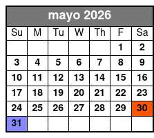 Horseback Ride mayo Schedule
