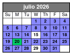 Horseback Ride julio Schedule