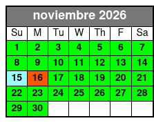 Horseback Ride noviembre Schedule
