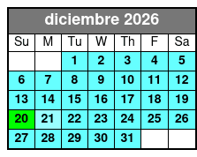 Horseback Ride diciembre Schedule