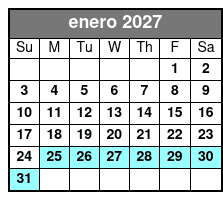 Horseback Ride enero Schedule
