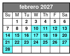 Horseback Ride febrero Schedule