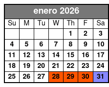 Off-Road Segway Adventure Tour enero Schedule