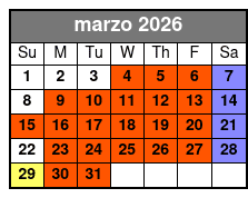 Off-Road Segway Adventure Tour marzo Schedule