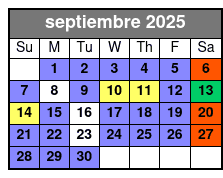Medieval Times Dinner Show in Orlando septiembre Schedule