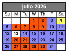 Medieval Times Dinner Show in Orlando julio Schedule