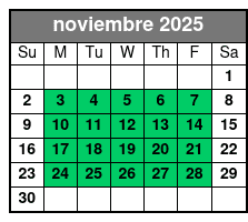 Fright Before Your Eyes 90-Minute Escape Room noviembre Schedule