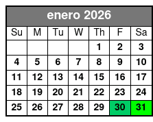 Fright Before Your Eyes 90-Minute Escape Room enero Schedule