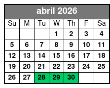 Fright Before Your Eyes 90-Minute Escape Room abril Schedule