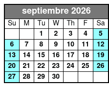 Fright Before Your Eyes 90-Minute Escape Room septiembre Schedule