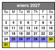 Fright Before Your Eyes 90-Minute Escape Room enero Schedule