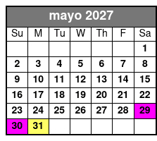 Fright Before Your Eyes 90-Minute Escape Room mayo Schedule