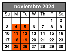 Introduction to Power Boating noviembre Schedule