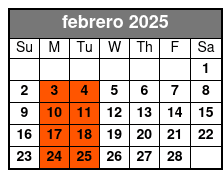 Introduction to Power Boating febrero Schedule