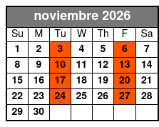 Downtown Orlando Art and Food Tour noviembre Schedule