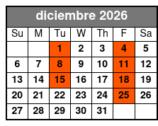 Downtown Orlando Art and Food Tour diciembre Schedule