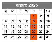 Third Thursday enero Schedule