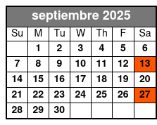 Titanic Teatime Show Orlando, Fl septiembre Schedule