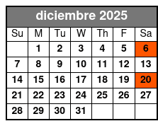 Titanic Teatime Show Orlando, Fl diciembre Schedule