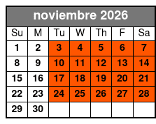 4-Hour Rental Mountain Bike Experience November Schedule