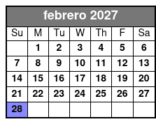 Clear Kayak febrero Schedule