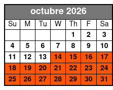 Luxury Wood Paddle Board octubre Schedule