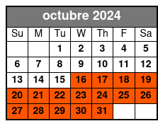 Customize Your Trip octubre Schedule