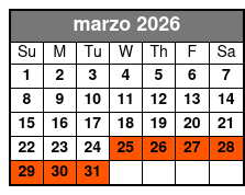 Customize Your Trip marzo Schedule