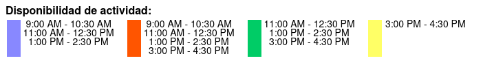 90-Min Tour Color Key